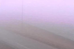 A camera image with low visibility.